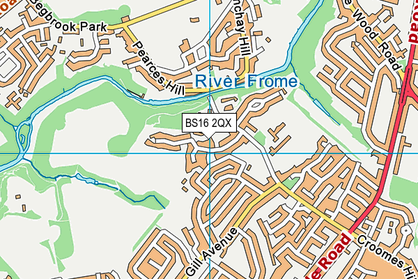 BS16 2QX map - OS VectorMap District (Ordnance Survey)