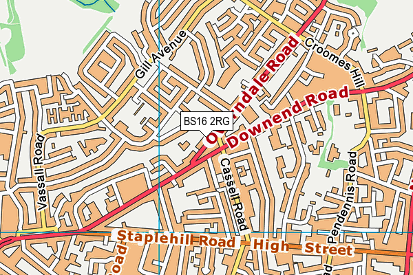 Gracefield Preparatory School map (BS16 2RG) - OS VectorMap District (Ordnance Survey)