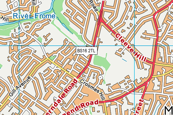 BS16 2TL map - OS VectorMap District (Ordnance Survey)