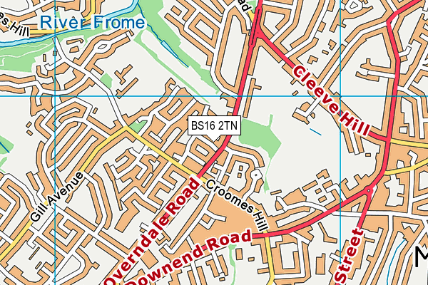 BS16 2TN map - OS VectorMap District (Ordnance Survey)