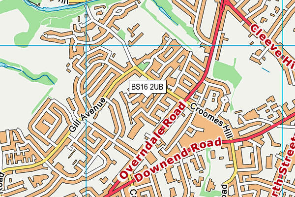 BS16 2UB map - OS VectorMap District (Ordnance Survey)