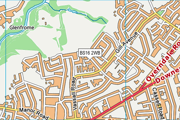 BS16 2WB map - OS VectorMap District (Ordnance Survey)
