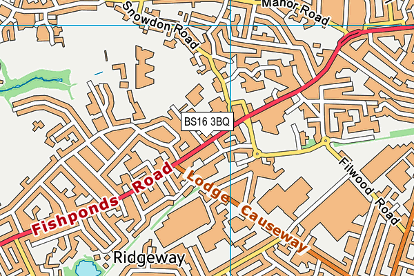 BS16 3BQ map - OS VectorMap District (Ordnance Survey)
