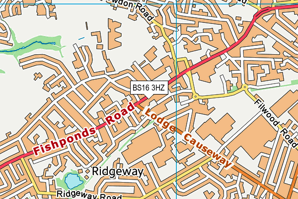 BS16 3HZ map - OS VectorMap District (Ordnance Survey)