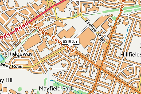 BS16 3JY map - OS VectorMap District (Ordnance Survey)