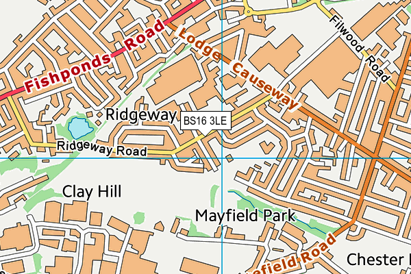 BS16 3LE map - OS VectorMap District (Ordnance Survey)