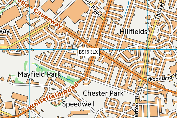 BS16 3LX map - OS VectorMap District (Ordnance Survey)