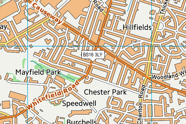 BS16 3LY map - OS VectorMap District (Ordnance Survey)