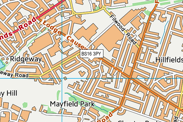 BS16 3PY map - OS VectorMap District (Ordnance Survey)