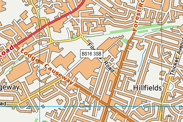 BS16 3SB map - OS VectorMap District (Ordnance Survey)