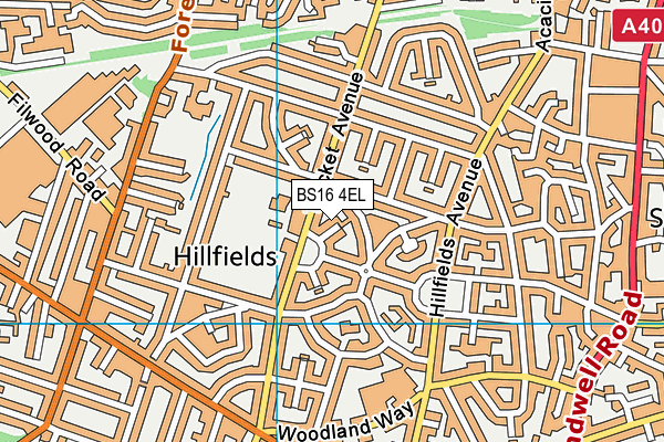 BS16 4EL map - OS VectorMap District (Ordnance Survey)