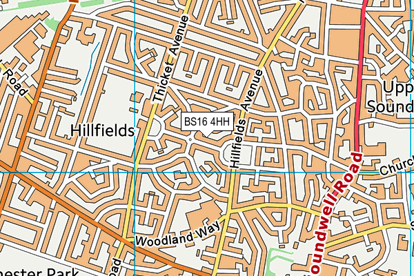 BS16 4HH map - OS VectorMap District (Ordnance Survey)