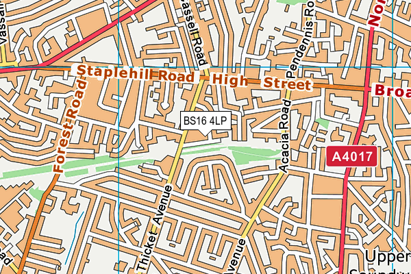 BS16 4LP map - OS VectorMap District (Ordnance Survey)
