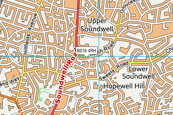 Kingswood Active Lifestyle Centre map (BS16 4RH) - OS VectorMap District (Ordnance Survey)