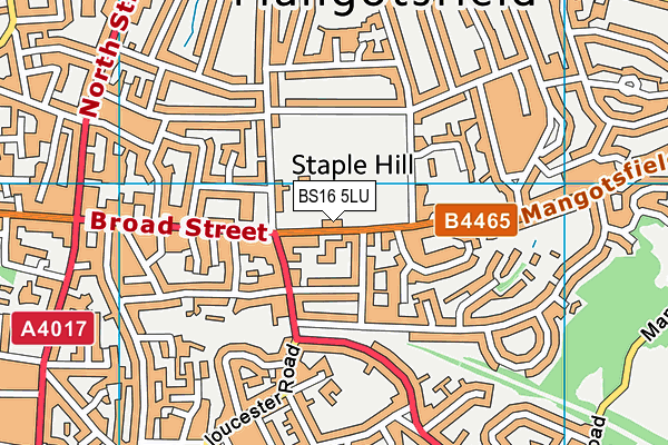 Page Park map (BS16 5LU) - OS VectorMap District (Ordnance Survey)