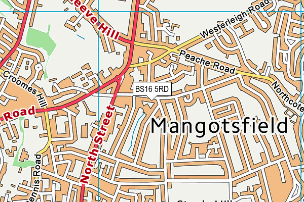 BS16 5RD map - OS VectorMap District (Ordnance Survey)