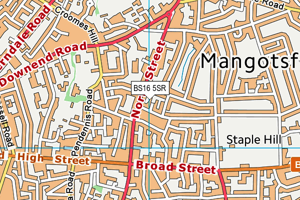 BS16 5SR map - OS VectorMap District (Ordnance Survey)