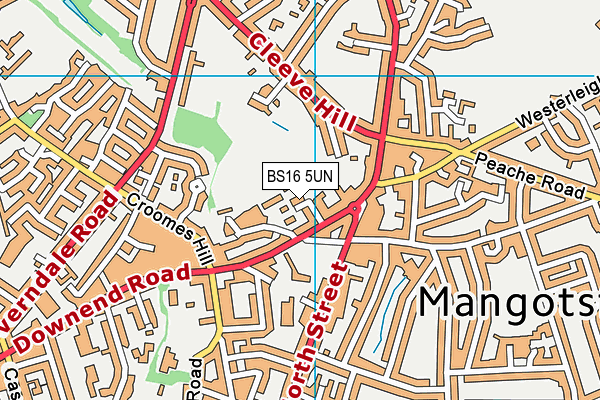 BS16 5UN map - OS VectorMap District (Ordnance Survey)