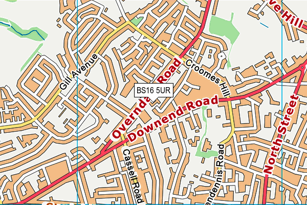 BS16 5UR map - OS VectorMap District (Ordnance Survey)