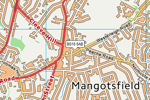 BS16 6AB map - OS VectorMap District (Ordnance Survey)