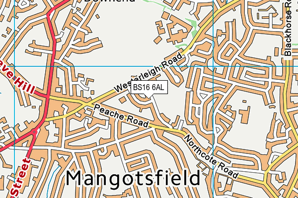 BS16 6AL map - OS VectorMap District (Ordnance Survey)
