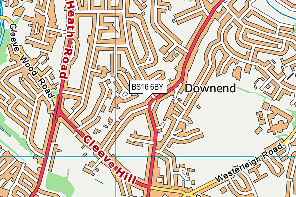 BS16 6BY map - OS VectorMap District (Ordnance Survey)