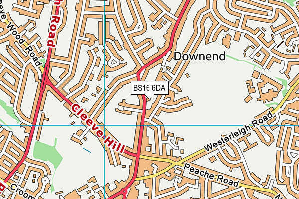 BS16 6DA map - OS VectorMap District (Ordnance Survey)