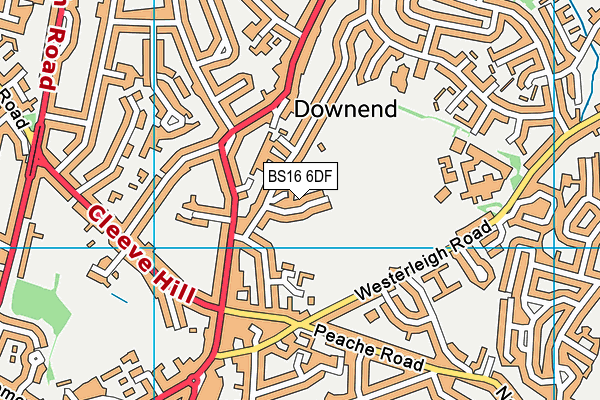 BS16 6DF map - OS VectorMap District (Ordnance Survey)