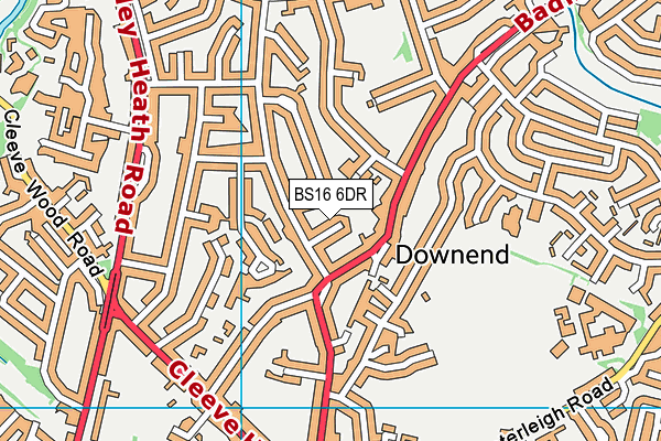 BS16 6DR map - OS VectorMap District (Ordnance Survey)