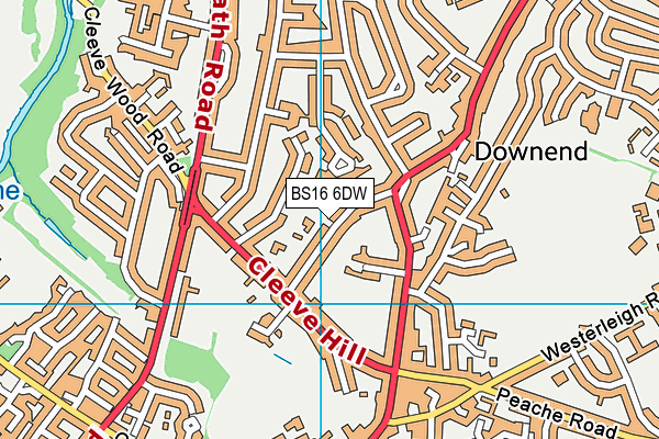 BS16 6DW map - OS VectorMap District (Ordnance Survey)