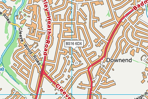 BS16 6DX map - OS VectorMap District (Ordnance Survey)