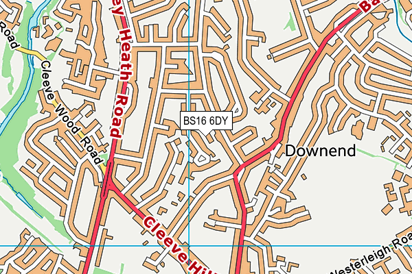 BS16 6DY map - OS VectorMap District (Ordnance Survey)