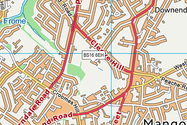 BS16 6EH map - OS VectorMap District (Ordnance Survey)