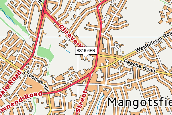 BS16 6ER map - OS VectorMap District (Ordnance Survey)