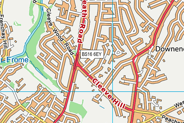 BS16 6EY map - OS VectorMap District (Ordnance Survey)
