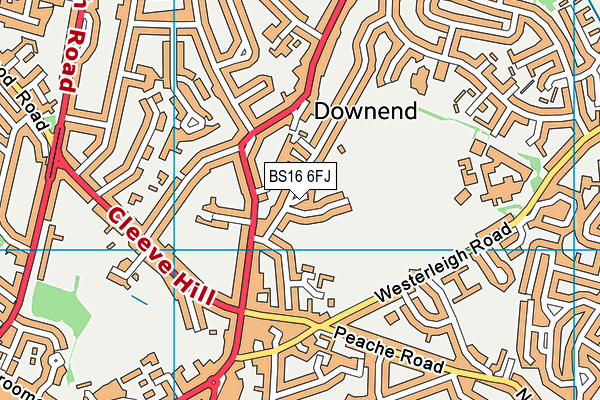 BS16 6FJ map - OS VectorMap District (Ordnance Survey)