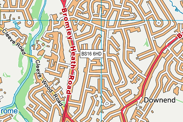BS16 6HD map - OS VectorMap District (Ordnance Survey)