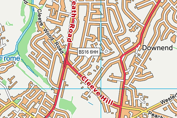BS16 6HH map - OS VectorMap District (Ordnance Survey)