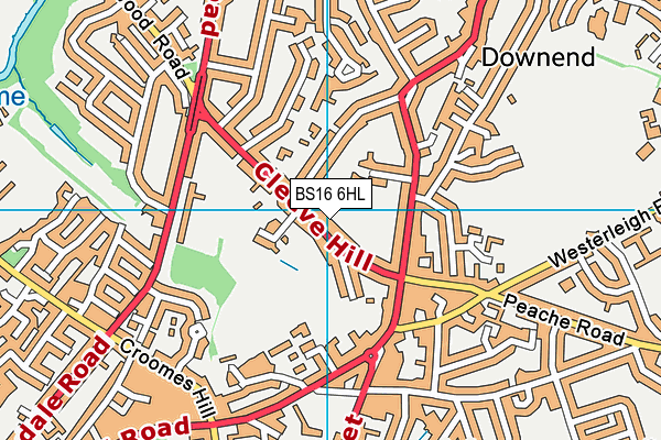 BS16 6HL map - OS VectorMap District (Ordnance Survey)
