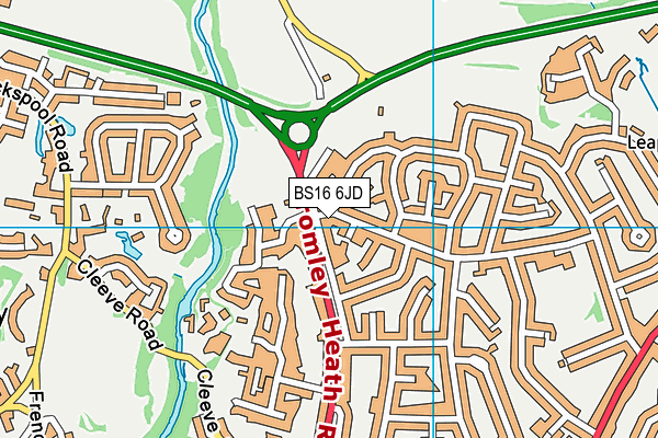 BS16 6JD map - OS VectorMap District (Ordnance Survey)