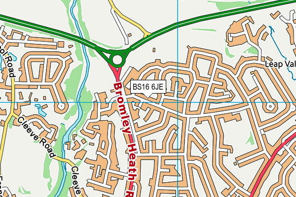 BS16 6JE map - OS VectorMap District (Ordnance Survey)