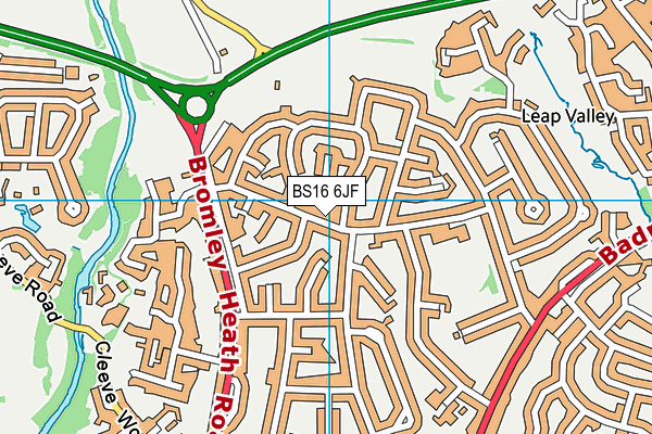 BS16 6JF map - OS VectorMap District (Ordnance Survey)