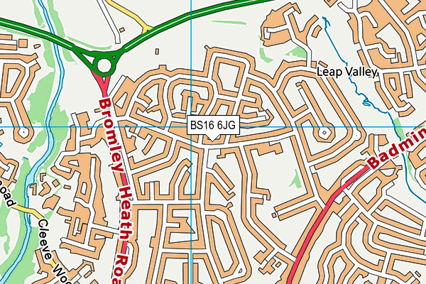BS16 6JG map - OS VectorMap District (Ordnance Survey)