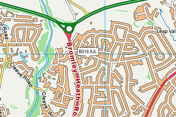 BS16 6JL map - OS VectorMap District (Ordnance Survey)