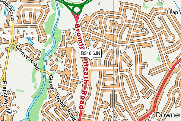 BS16 6JN map - OS VectorMap District (Ordnance Survey)