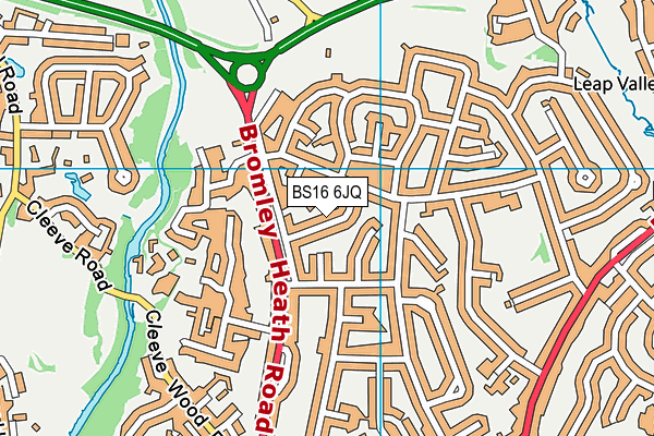 BS16 6JQ map - OS VectorMap District (Ordnance Survey)