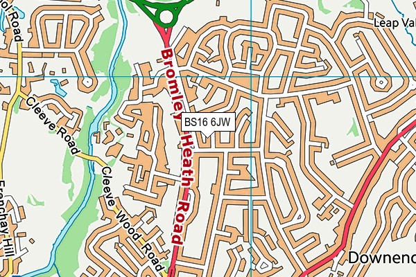 BS16 6JW map - OS VectorMap District (Ordnance Survey)