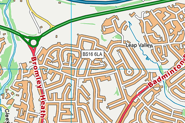 BS16 6LA map - OS VectorMap District (Ordnance Survey)