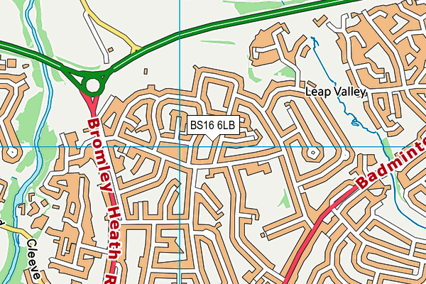 BS16 6LB map - OS VectorMap District (Ordnance Survey)