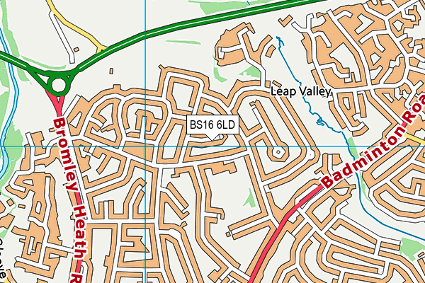 BS16 6LD map - OS VectorMap District (Ordnance Survey)